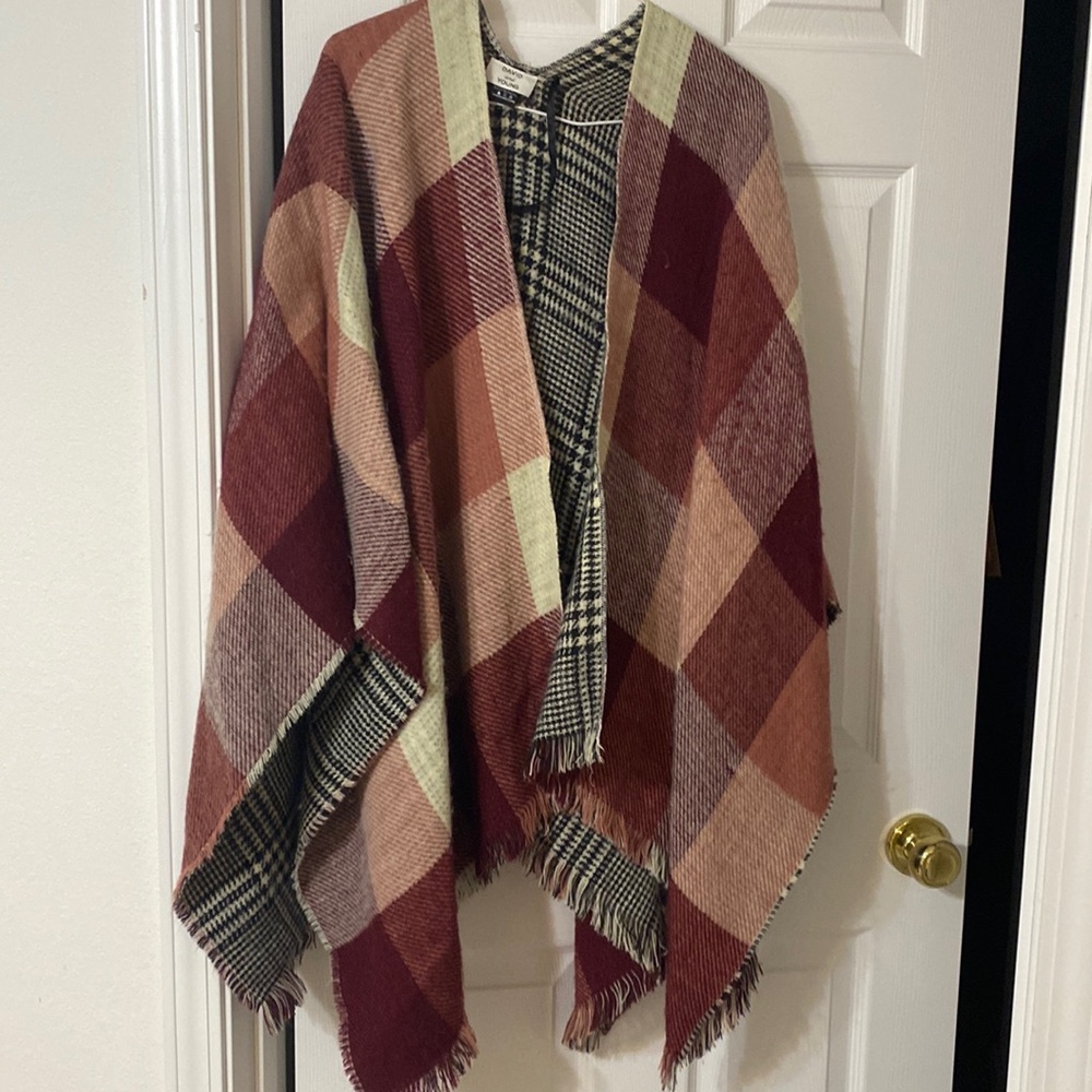 Flannel poncho